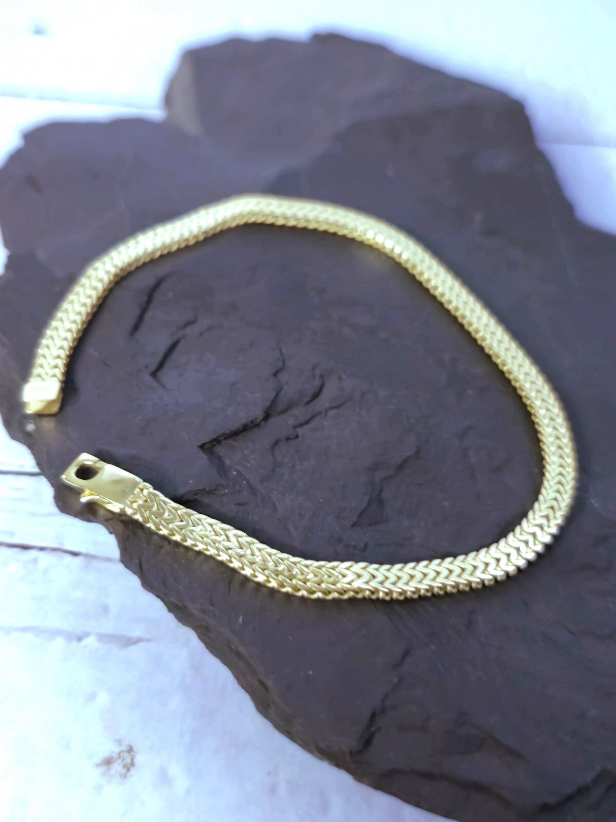 New Solid 9ct Yellow Gold Fancy Mesh Bracelet Unisex 6grams 7.5inch Hallmarked