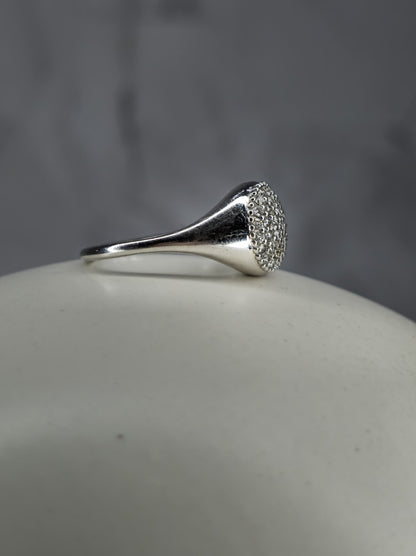 LOVELY Pandora LovePods Pavé Diamond & 18K Yellow Gold Ring size N 6grams