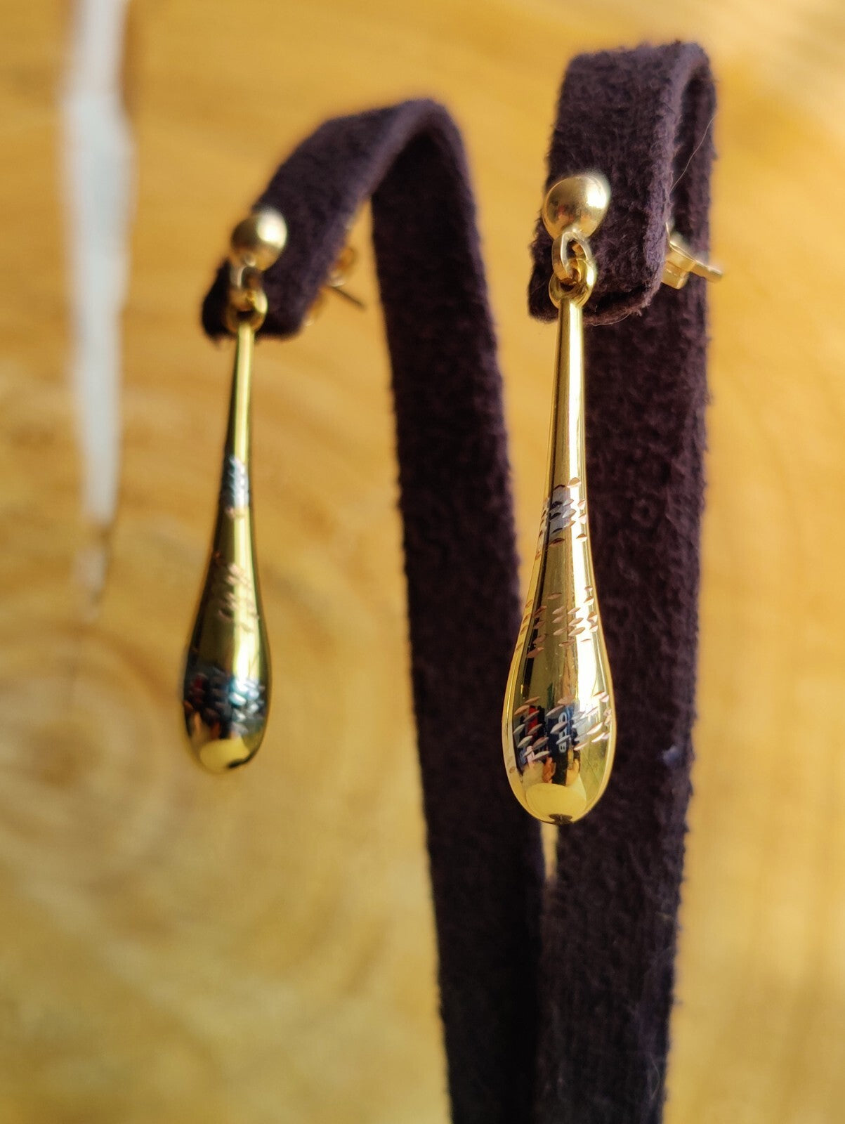 NEW 9ct Yellow/White Gold Solid Drop Dangling Earrings Studs Hallmarked