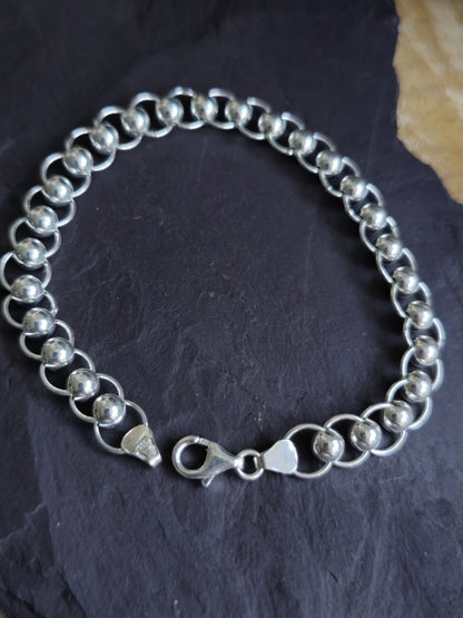 925 Sterling Silver Chunky Paper Clip Chain Bracelet 9.5mm 11.5g 7.5inch
