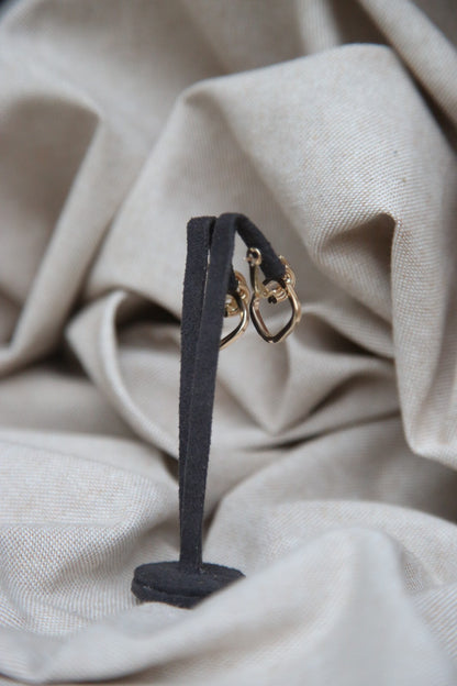 New Solid 9ct Yellow Gold Earrings Studs Knot Omega Clasp Hallmarked