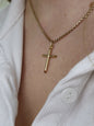 New Solid 9ct Yellow Gold Plain Cross Simple Pendant 30mm x 55mm Hallmarked