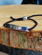 Monica Vinader Havana Friendship Bracelet Black Cord Silver Mens Engraving 