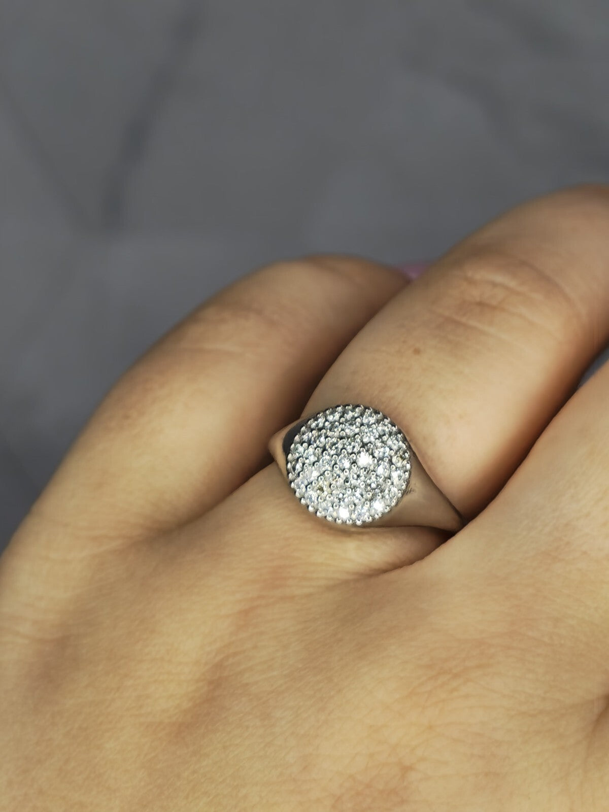 LOVELY Pandora LovePods Pavé Diamond & 18K Yellow Gold Ring size N 6grams