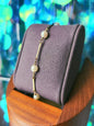 Vintage 8K Yellow Gold Pearl  Bar Bracelet 18.5cm Long Hallmarked (333) 3grams