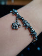 Real Silver Elephant Bracelet Stretchable over 18grams Lovely design Luck Bracel