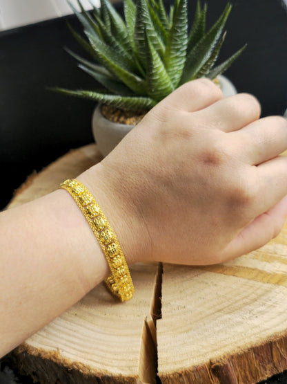 Solid 22ct Yellow Gold Fancy Chain  BRACELET 7inch Hook Clasp HALLMARKED 