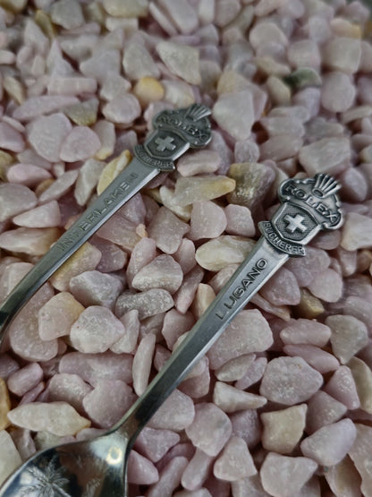Pair ofTwo Rolex Cuillère Collector Spoon Bucherer Switzerland Interlaken Lugano