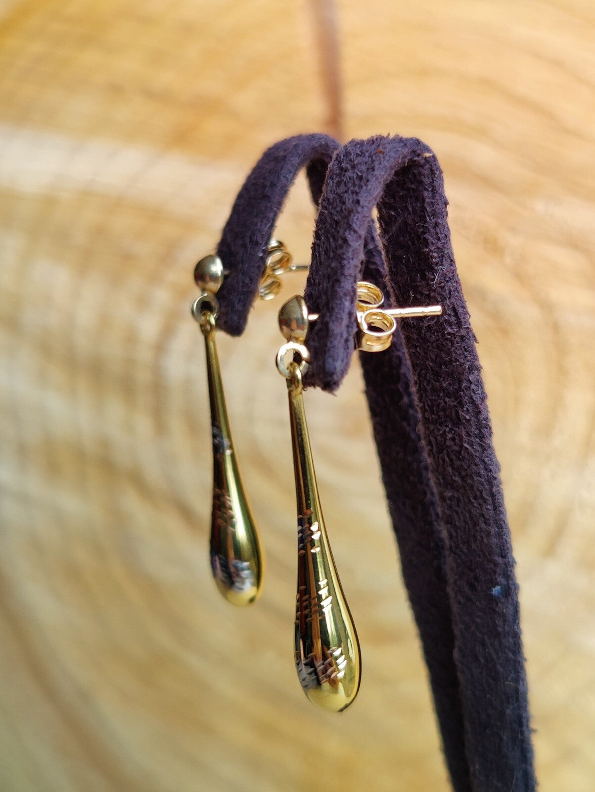 NEW 9ct Yellow/White Gold Solid Drop Dangling Earrings Studs Hallmarked