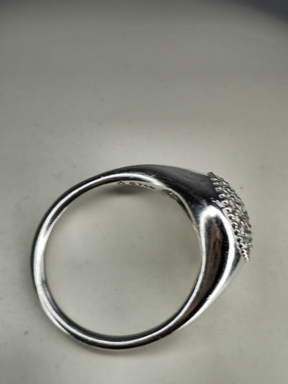LOVELY Pandora LovePods Pavé Diamond & 18K Yellow Gold Ring size N 6grams