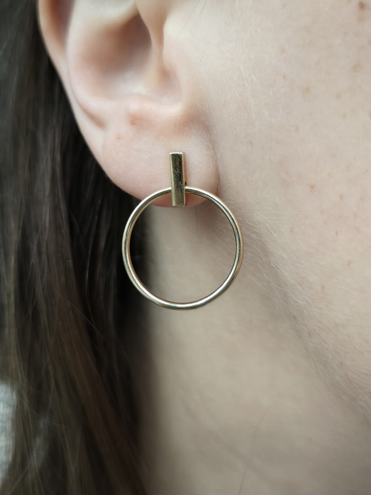 NEW 9ct Solid Yellow Gold Drop Earrings Circle Studs Butterfly Hoop Geometric 