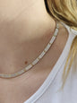 New Iced/Loaded Solid 9ct Yellow Gold Collar/Necklace 7.5inch C/Z Pave Hallmark