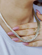 925 Sterling Silver Multi Strand Chain Necklace Menno with Box Hallmarked
