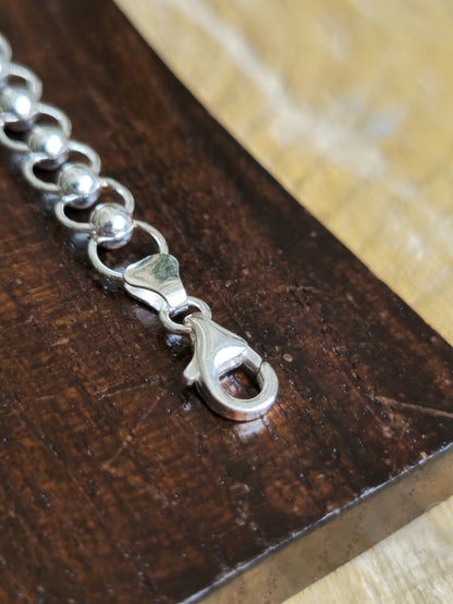 925 Sterling Silver Chunky Paper Clip Chain Bracelet 7mm 7.5grams 7.5inch
