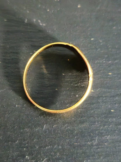 Vintage 9ct Yellow Gold Signet Ring size: M+ Square 2.20grams