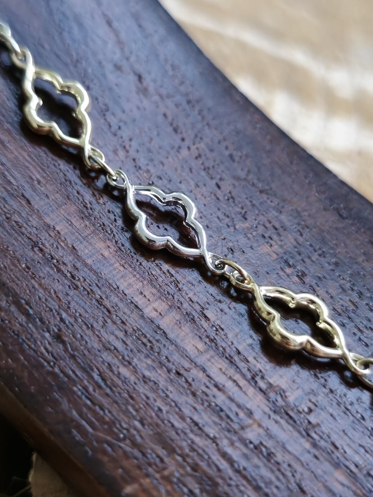 New Solid 9ct Yellow/WhiteGold Chain BRACELET 7.5inch Hallmarked 375 Lovely