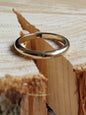 Solid 9ct yellow gold wedding band size M, with lovely engraving and diamond. 