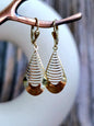 New 9ct Yellow GoldSolid Drop Dangly Earrings Lever back Hallmarked Leaf Pattern