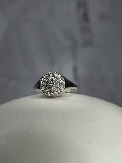LOVELY Pandora LovePods Pavé Diamond & 18K Yellow Gold Ring size N 6grams