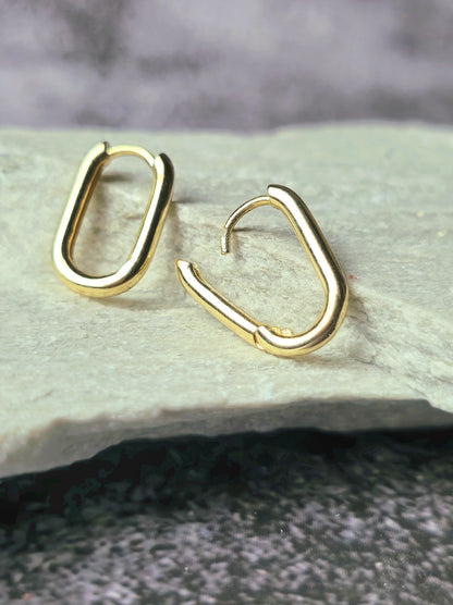 NEW Solid 9ct Yellow Gold Hoop Earrings Small Everyday Hoops Cute Sleepers