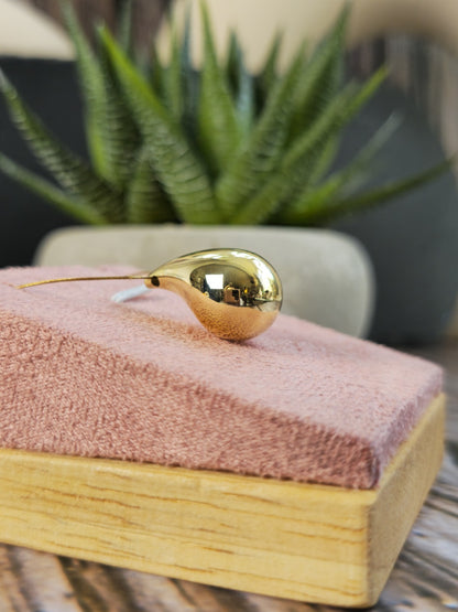 New 9k Yellow Gold Pendant Bottega Fashion Popped Teardrop with Hole Pear Shape