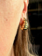 New 9k Yellow Gold Fashion Waterdrop Open Studs Drop Earrings Bottega Chunky