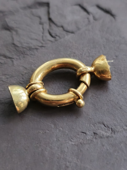 18ct Yellow Gold Lobster Clasp for Necklace or Bracelet Heavy Chunky 22mm x17mm