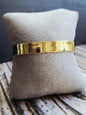 9ct Yellow Gold Chunky Flat Square Plain Bangle Stacking BRACELET 10mm Wide