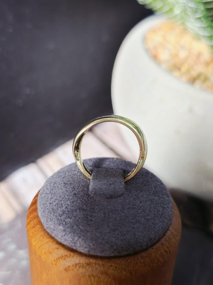 9ct Yellow Gold Ring Trinity Band Size H Pinky Finger Ring 3grams Hallmarked