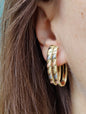 New 9ct Yellow/Rose/White Gold Solid Drop Earrings Split End 3g Hallmarked