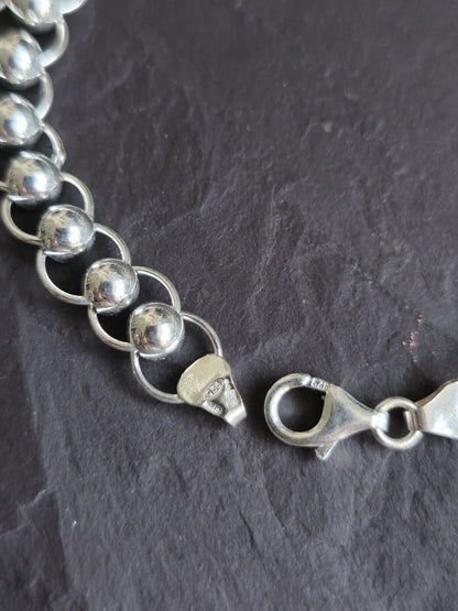 925 Sterling Silver Chunky Paper Clip Chain Bracelet 9.5mm 11.5g 7.5inch