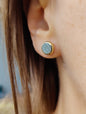 Glitter 9ct Yellow Gold Sleepers Stud Earrings Butterfly Daily Use Elegant 