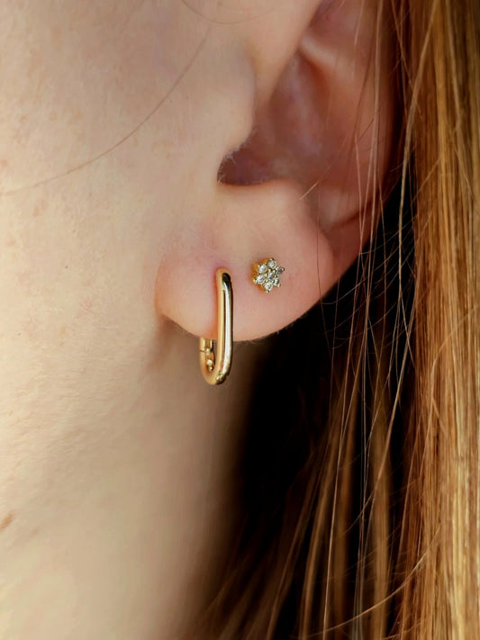 NEW Solid 9ct Yellow Gold Hoop Earrings Small Everyday Hoops Cute Sleepers