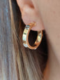 NEW Small Gold Hoop Earrings 9ct Yellow Gold 17mm Hallmarked Hoops Hinge Love ly