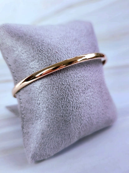 New 9ct Rose Gold Round Bangle Stacking BRACELET Lovely 4mm 70mm diameter