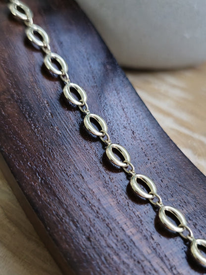 New Solid 9ct Yellow Circles Gold Chain BRACELET 7.5inch Hallmarked Lovely
