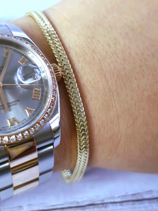 New Solid 9ct Yellow Gold Fancy Mesh Bracelet Unisex 6grams 7.5inch Hallmarked