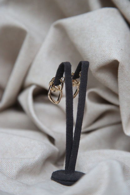 New Solid 9ct Yellow Gold Earrings Studs Knot Omega Clasp Hallmarked