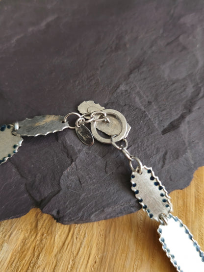 18ct White Gold Jewellery Set of Necklace and Earrings Heavy and Solid Handmade