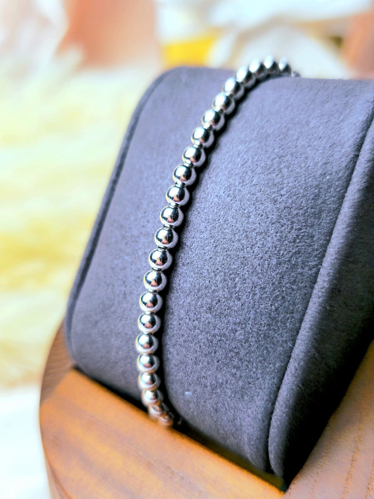 New Sterling Silver 925 Bracelet Ball Beaded Expandable Balls 4mm hallmarked