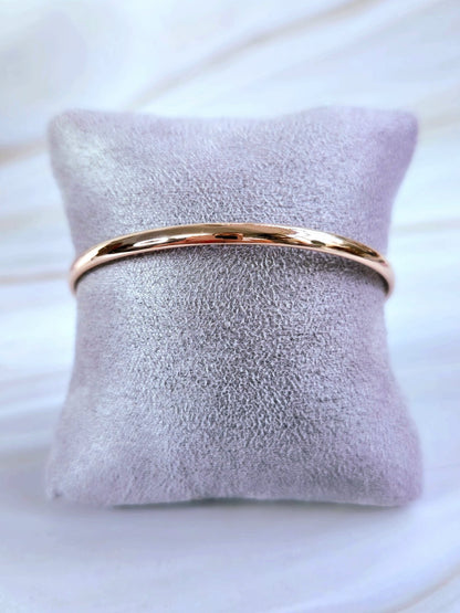 New 9ct Rose Gold Round Bangle Stacking BRACELET Lovely 4mm 70mm diameter