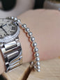 New 925 Sterling Silver Chunky 6mm Ball Bracelet 11grams Bead 19cm
