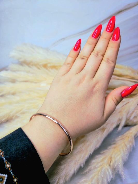 New 9ct Rose Gold Round Bangle Stacking BRACELET Lovely 4mm 70mm diameter