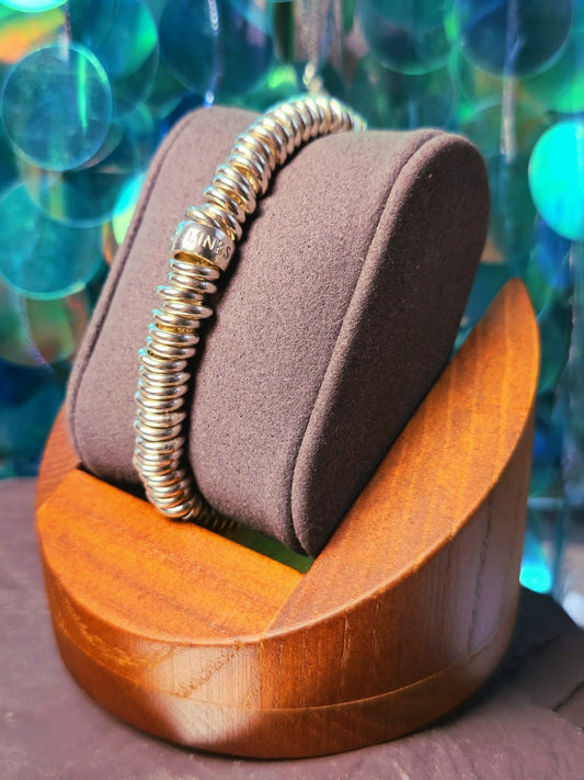 925 Sterling Silver LINKS OF LONDON Heavy Circle Expandable Stretching Bracelet