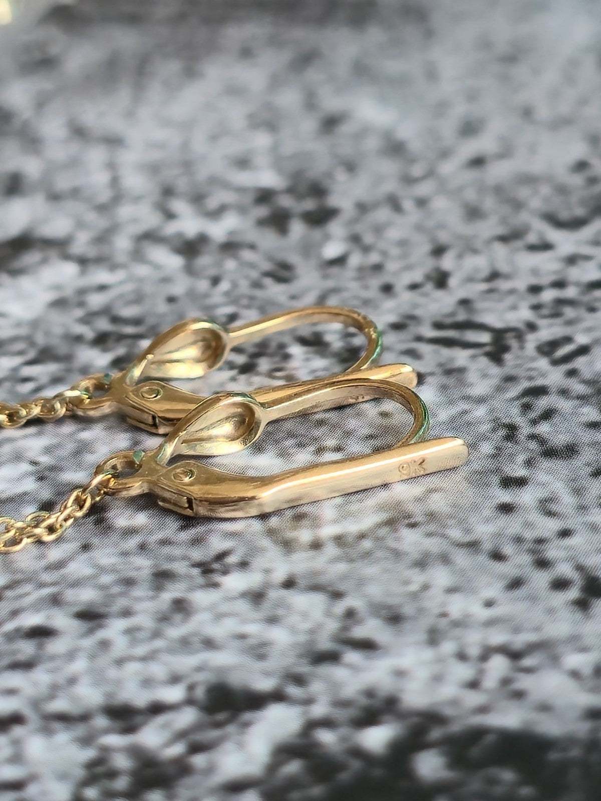 New 9ct Yellow Gold Drop Earrings 5grams Amethyst and Citrine Big Stones