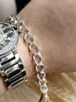 925 Sterling Silver Solid Chain Bracelet 11.5grams Curb Link 7mm 7,5 inch