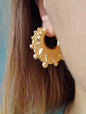 New 9ct Real Yellow Gold 4.5g CHUNKY ROUND CREOLE HOOP EARRINGS Vintage Looking