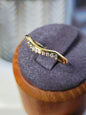 Solid 18ct Yellow Gold Wedding Band Half Eternity Ring size 'L' DIA: 0.18ct