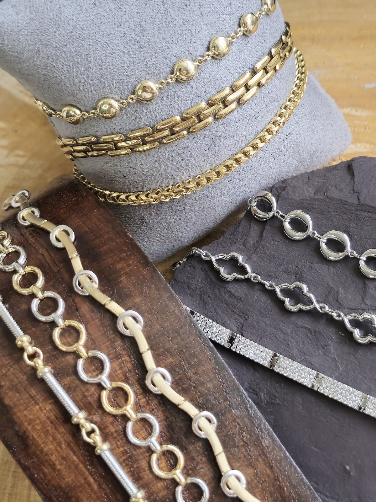 Solid 9ct Yellow Gold Franco Bracelet Cube 3D Thick Chain 9grams hallmarked