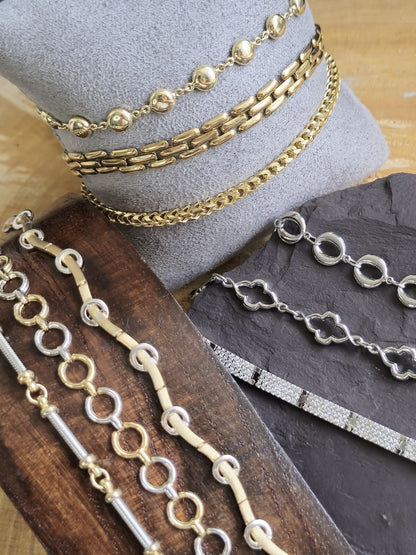 Solid 9ct Yellow Gold Franco Bracelet Cube 3D Thick Chain 9grams hallmarked